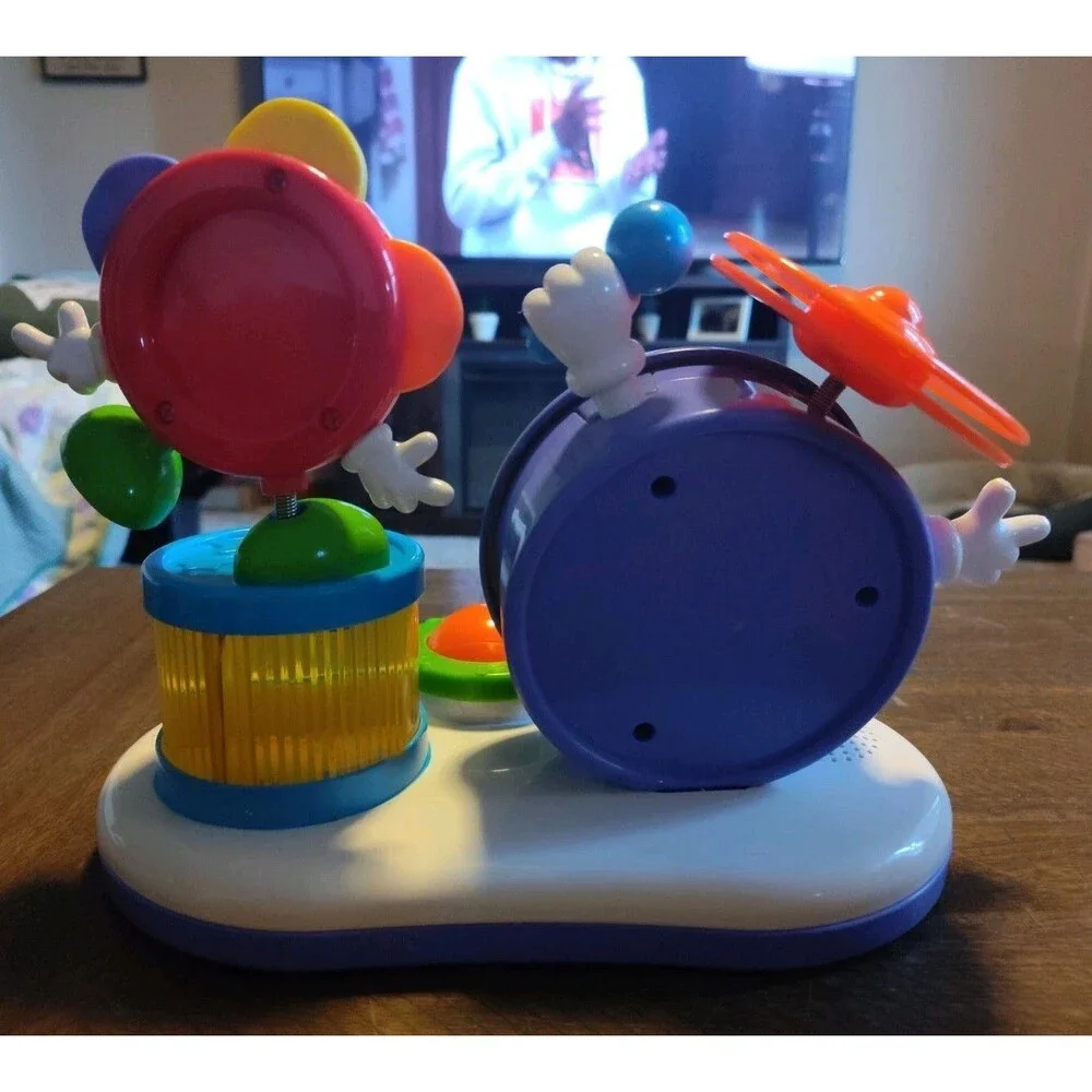 2008 Fisher-Price Little Superstar Bop N Beats Drum Toy Music Works Vintage
